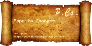 Paprika Csongor névjegykártya